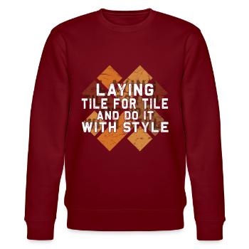 Flooring carpet installers - Stanley/Stella CHANGER Unisex Organic Sweatshirt - burgundy - Front - Nik (191cm) & Marisol (170cm)