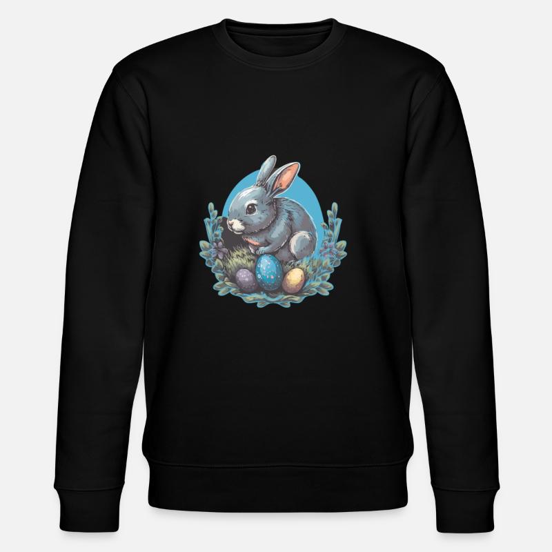 Easter Bunny - Stanley/Stella CHANGER Unisex Organic Sweatshirt - black