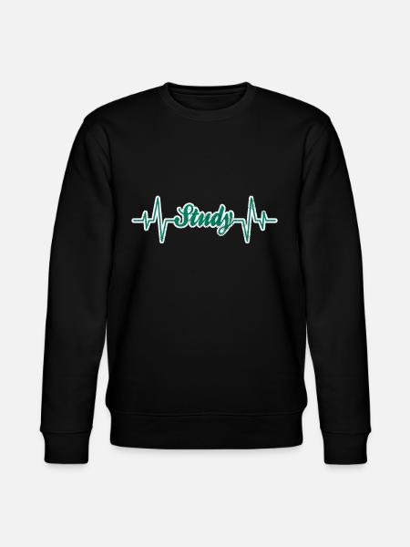 Studying heartbeat - Stanley/Stella CHANGER Unisex Organic Sweatshirt - black