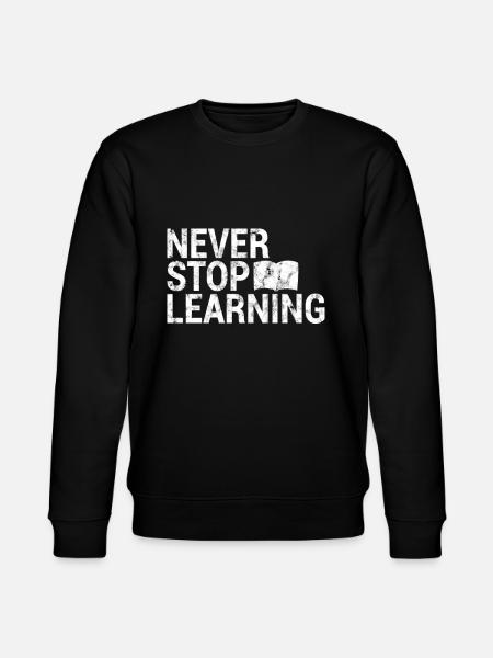 Learn to read saying - Stanley/Stella CHANGER Unisex Organic Sweatshirt - black