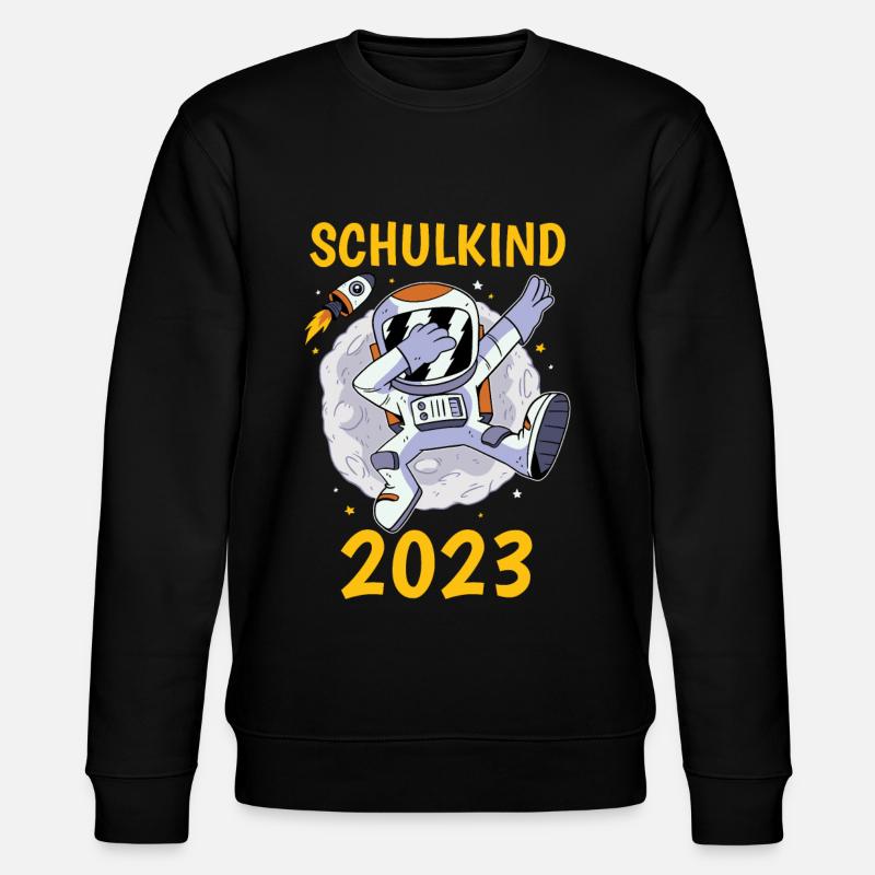Einschulung 2023 Schulkind Astronaut - Stanley/Stella Unisex Bio-Sweatshirt CHANGER  - Schwarz