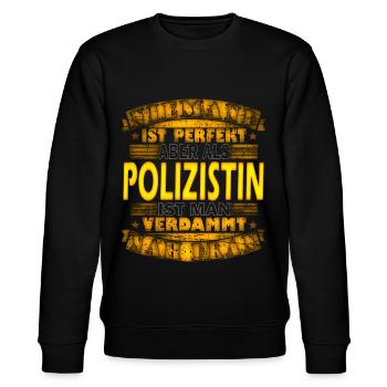Polizistin Polizei Beamter - Stanley/Stella Unisex Bio-Sweatshirt CHANGER  - Schwarz - Vorne - Nik (191cm) & Marisol (170cm)