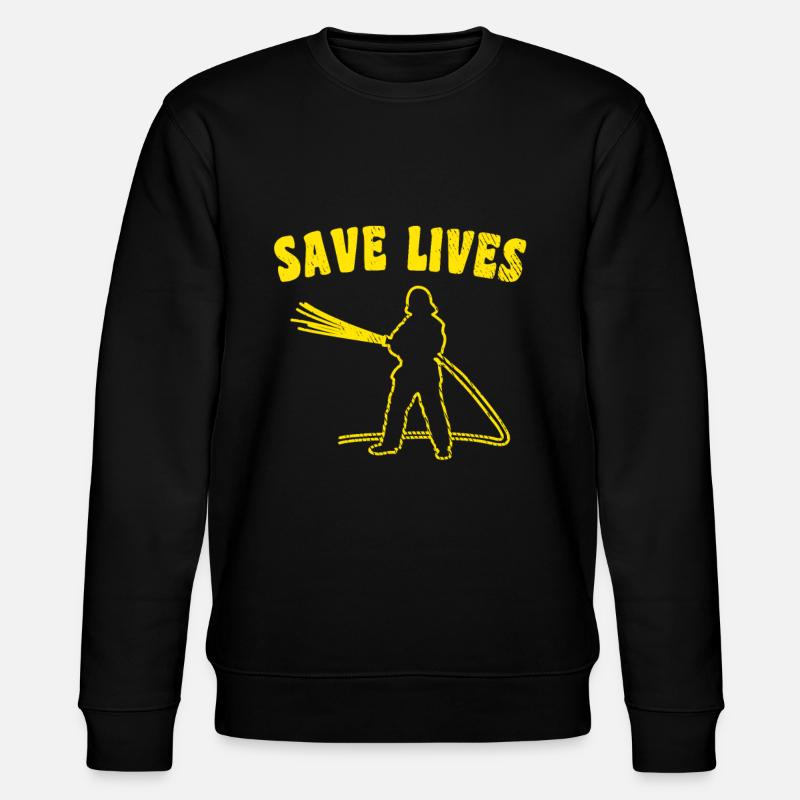 Fire brigade slogan - Stanley/Stella CHANGER Unisex Organic Sweatshirt - black