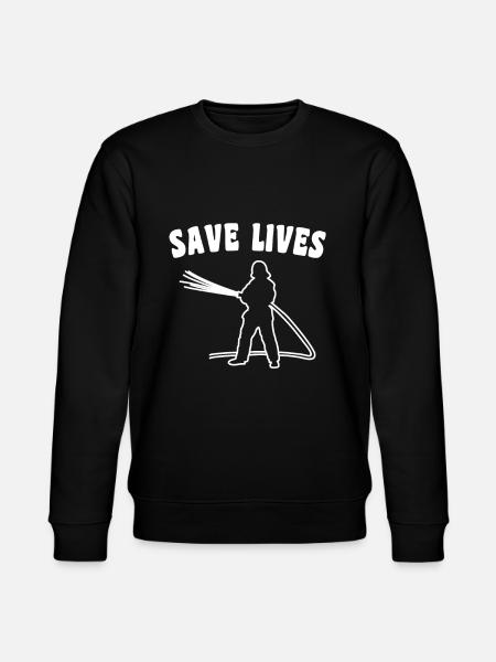 Fire brigade slogan - Stanley/Stella CHANGER Unisex Organic Sweatshirt - black