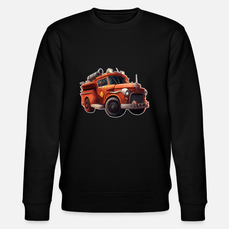 Fire engine fire brigade - Stanley/Stella CHANGER Unisex Organic Sweatshirt - black