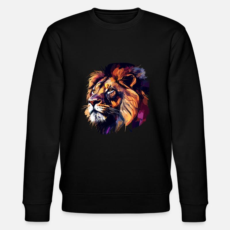 Löwe - Stanley/Stella Unisex Bio-Sweatshirt CHANGER  - Schwarz