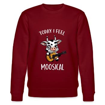 Moosical Cow Funny Guitar Music Musicien Enfants - Sweat bio CHANGER Stanley/Stella Unisexe - bordeaux - Devant - Nik (191cm) & Marisol (170cm)