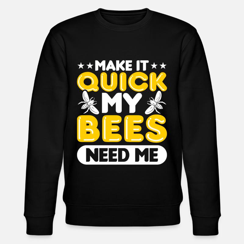 Apicoltori Api Api da  Apicoltura - Felpa ecologica unisex CHANGER di Stanley/Stella - nero