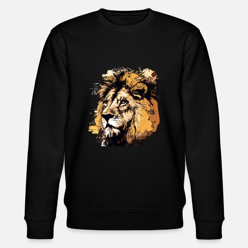 Löwe - Stanley/Stella Unisex Bio-Sweatshirt CHANGER  - Schwarz