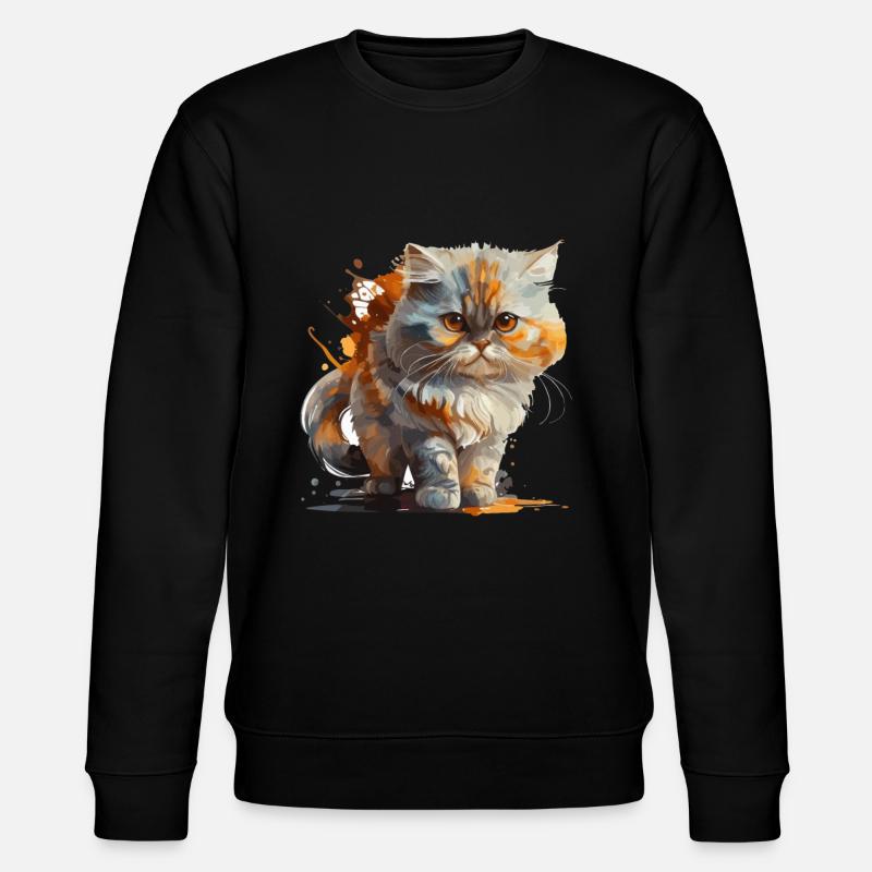 Katze - Stanley/Stella Unisex Bio-Sweatshirt CHANGER - Schwarz
