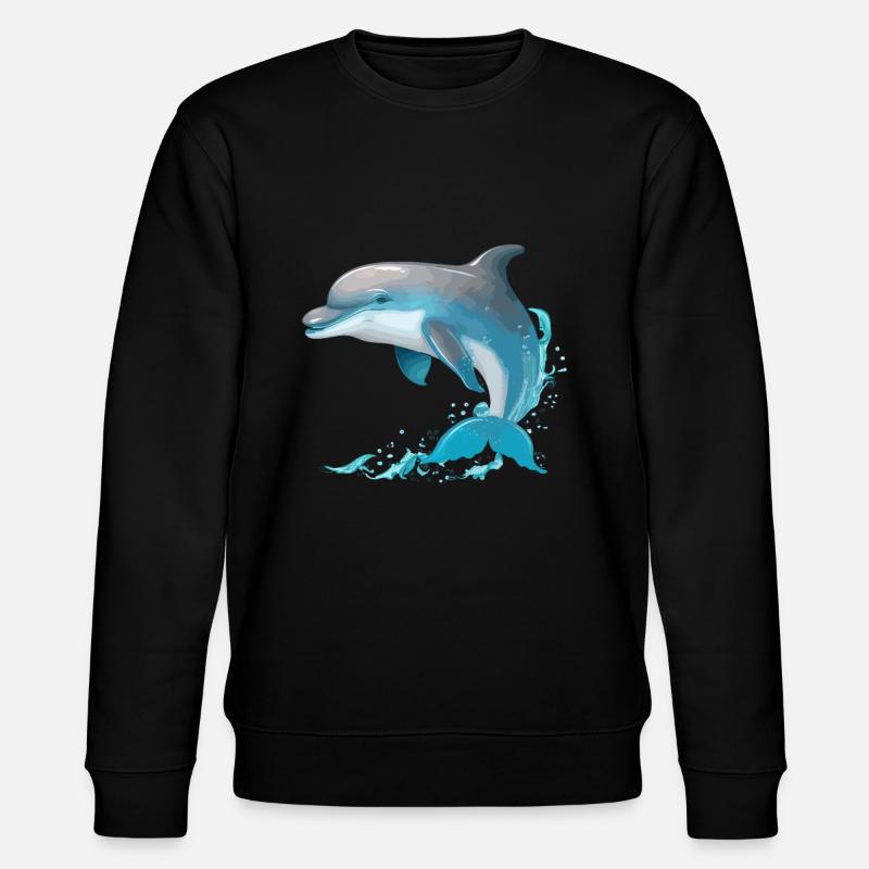 Delfin - Stanley/Stella Unisex Bio-Sweatshirt CHANGER  - Schwarz