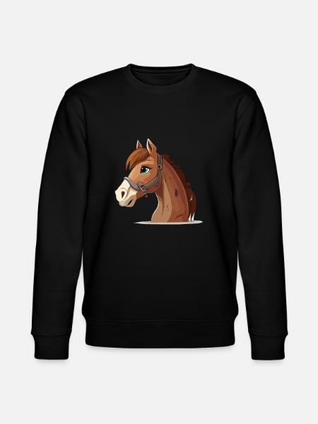 Horse comic cartoon style - Stanley/Stella CHANGER Unisex Organic Sweatshirt - black