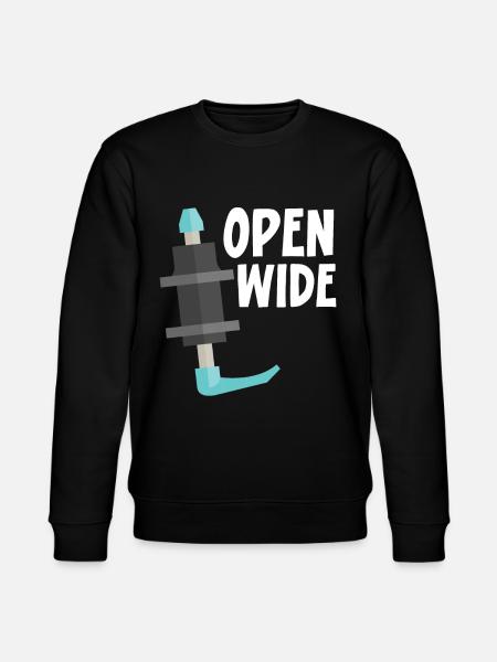 Open Wide Nurse Anesthesia Anesthesiologist - Stanley/Stella CHANGER Unisex Organic Sweatshirt - black