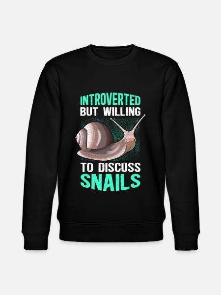 snails funny snail gift - Stanley/Stella CHANGER Unisex Organic Sweatshirt - black
