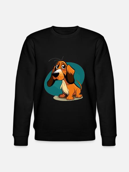 Dog in comic style - Stanley/Stella CHANGER Unisex Organic Sweatshirt - black