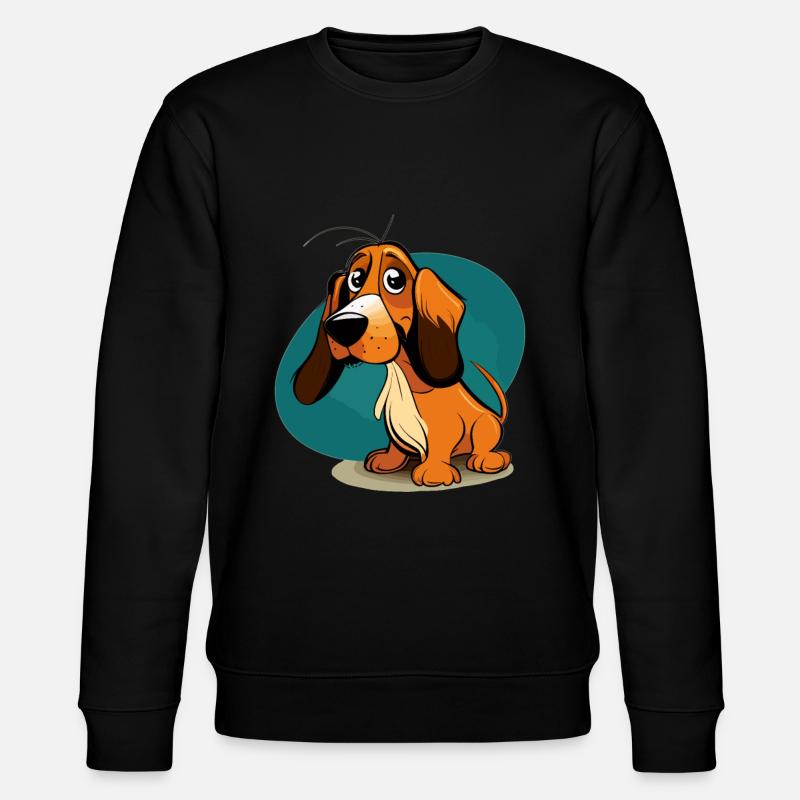 Hund im comic style - Stanley/Stella Unisex Bio-Sweatshirt CHANGER - Schwarz