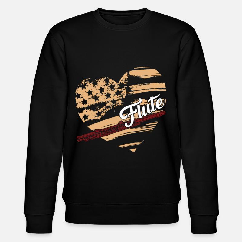 Flute Flute Flag - Stanley/Stella CHANGER Unisex Organic Sweatshirt - black