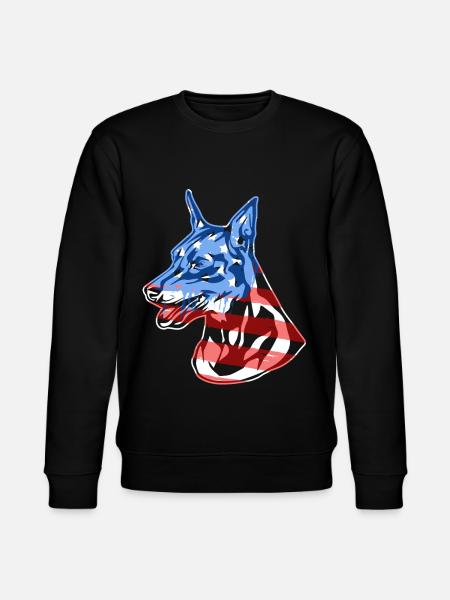 Miniature Pinscher Miniature Pinscher Flag - Stanley/Stella CHANGER Unisex Organic Sweatshirt - black