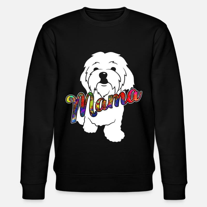 Maltese Maltese Mama - Stanley/Stella CHANGER Unisex Organic Sweatshirt - black