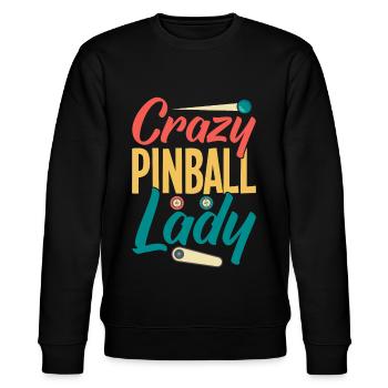 Flipper Retro Pinball Flipperautomat Bumper - Stanley/Stella CHANGER Unisex Organic Sweatshirt - black - Front - Nik (191cm) & Marisol (170cm)