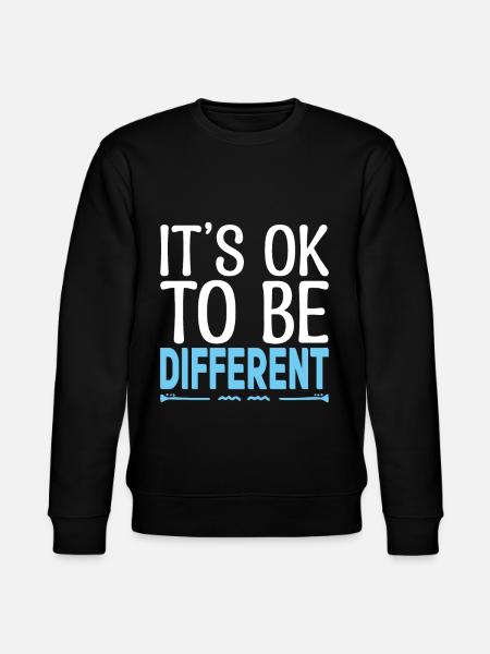 Det er ok at være anderledes. Motiverende citater. - Stanley/Stella økologisk unisex-sweatshirt CHANGER  - sort