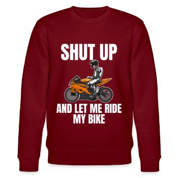 Motorcycle Lifestyle / Motorrad / Motorräder biker - Stanley/Stella Unisex Bio-Sweatshirt CHANGER  - Burgunderrot - Vorne - Nik (191cm) & Marisol (170cm)