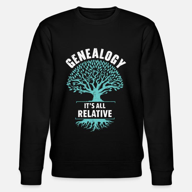 Généalogie Tout est relatif Généalogiste - Sweat bio CHANGER Stanley/Stella Unisexe - noir