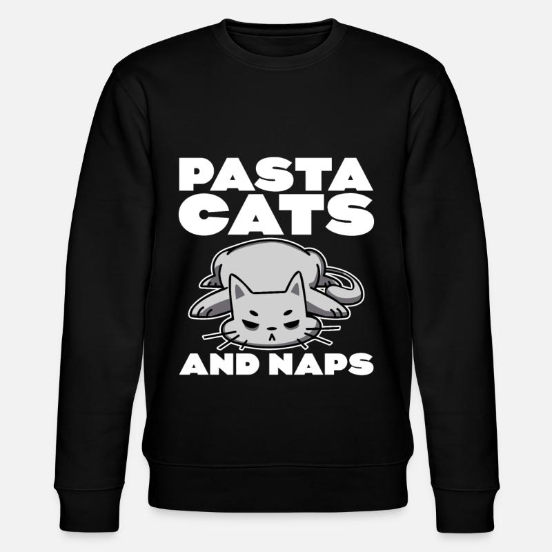 Pasta Cats And Naps 4 - Stanley/Stella Unisex Bio-Sweatshirt CHANGER  - Schwarz