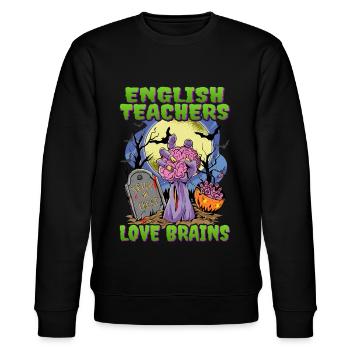 Englischlehrer - Zombiehand Halloween - Stanley/Stella Unisex Bio-Sweatshirt CHANGER  - Schwarz - Vorne - Nik (191cm) & Marisol (170cm)
