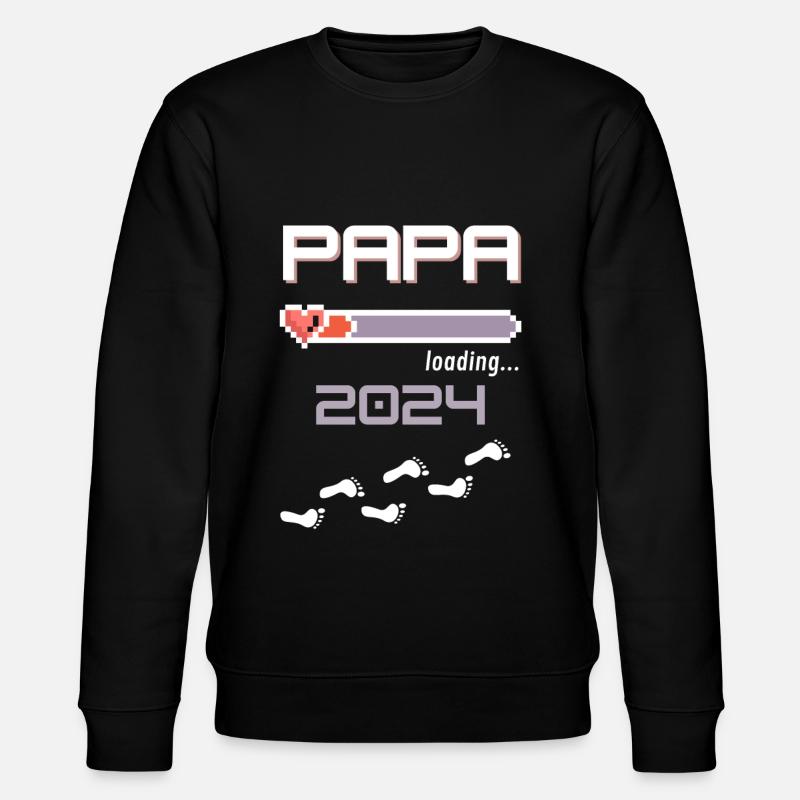 Papa 2024 loading... - Stanley/Stella Unisex Bio-Sweatshirt CHANGER  - Schwarz