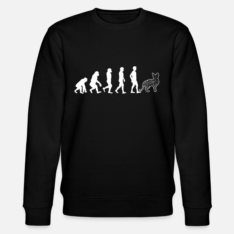 Savannah Cat Savannah Cat Evolution - Stanley/Stella CHANGER Unisex Organic Sweatshirt - black