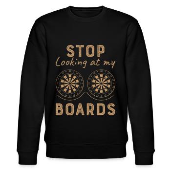 Darts Lover Dart Board Dart Player Bullseye Sport - Stanley/Stella CHANGER Unisex Organic Sweatshirt - black - Front - Nik (191cm) & Marisol (170cm)