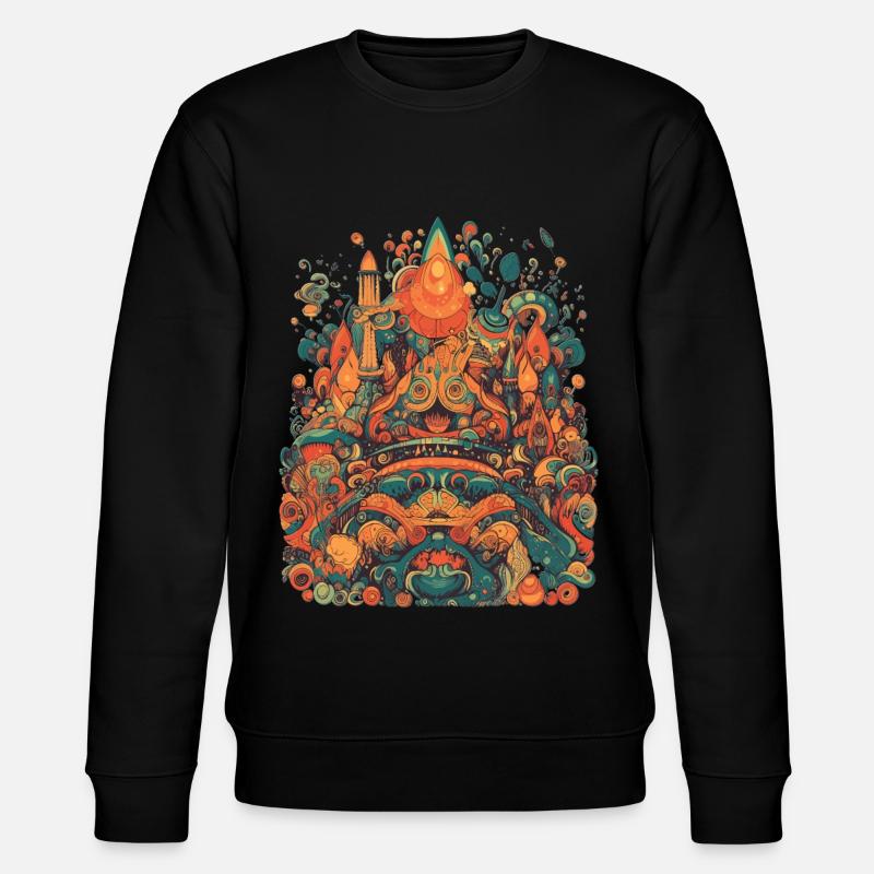 Design Psychedelic Illustration Magic - Stanley/Stella Unisex Bio-Sweatshirt CHANGER  - Schwarz