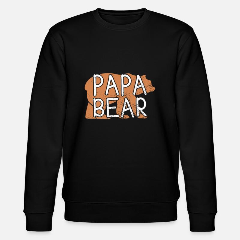 Papa bear - Stanley/Stella CHANGER Unisex Organic Sweatshirt - black