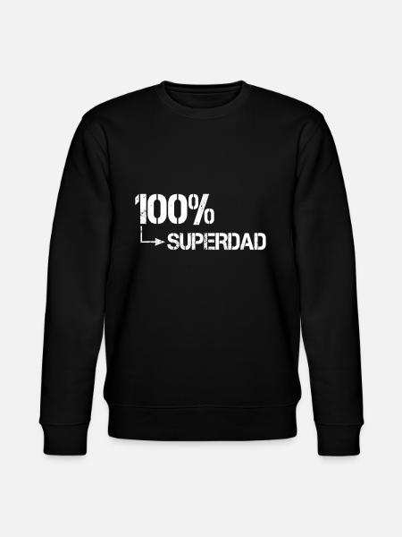 100 Prozent Superdad - Stanley/Stella Unisex Bio-Sweatshirt CHANGER - Schwarz