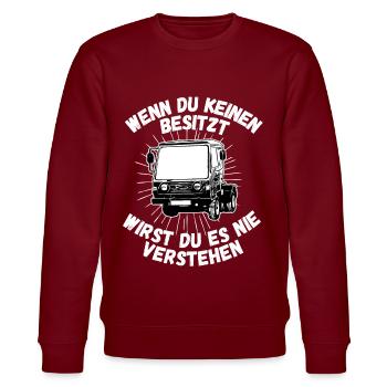Multicar M25 Multicar Nouveaux camions Multricar - Sweat bio CHANGER Stanley/Stella Unisexe - bordeaux - Devant - Nik (191cm) & Marisol (170cm)
