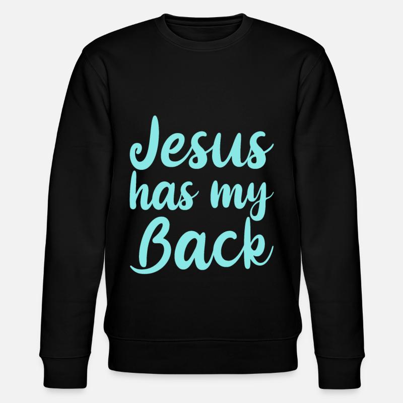 Jesus Has My Back 4 - Stanley/Stella CHANGER Unisex Organic Sweatshirt - black
