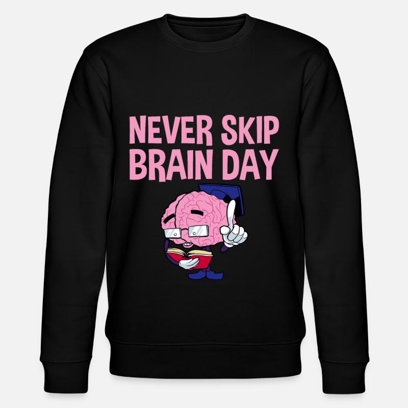 Never Skip Brain Day 2 - Stanley/Stella CHANGER Unisex Organic Sweatshirt - black