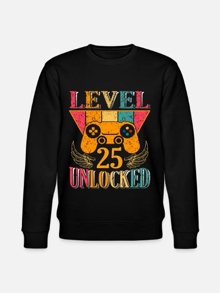 Level 25 Freigeschaltet - Stanley/Stella Unisex Bio-Sweatshirt CHANGER  - Schwarz