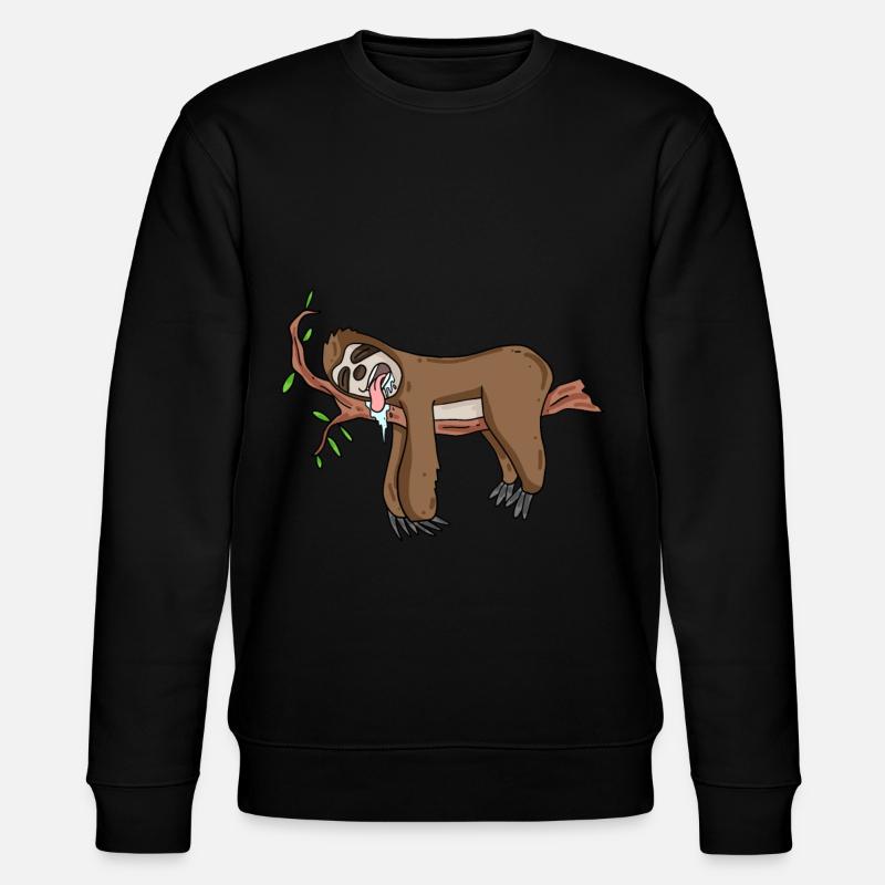 Sleeping sloth - Stanley/Stella CHANGER Unisex Organic Sweatshirt - black