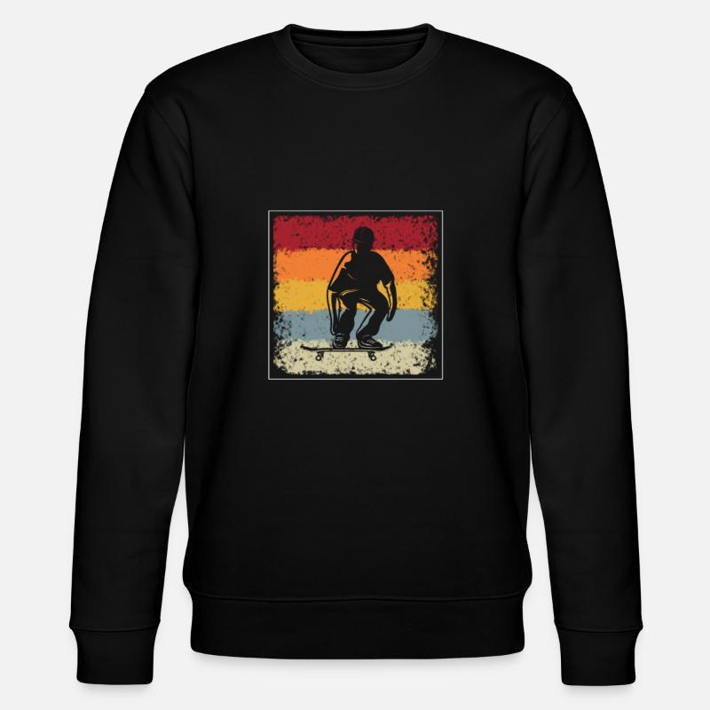 Skating Retro - Stanley/Stella Unisex Bio-Sweatshirt CHANGER  - Schwarz