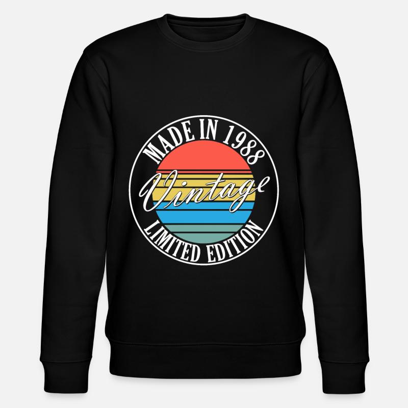 Born 1988 - Stanley/Stella CHANGER Unisex Organic Sweatshirt - black