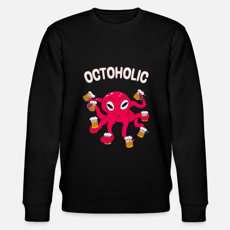 Octoholic Beer Octopus Funny Drinking Octopus Booze - Sweat bio CHANGER Stanley/Stella Unisexe - noir