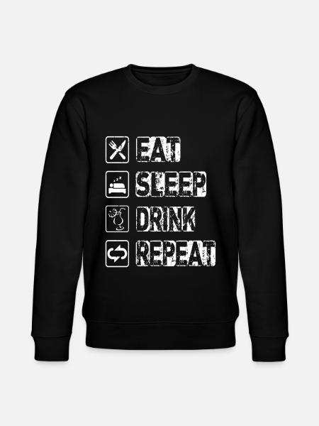 Eat Sleep Drink Repeat - Stanley/Stella CHANGER Unisex Organic Sweatshirt - black