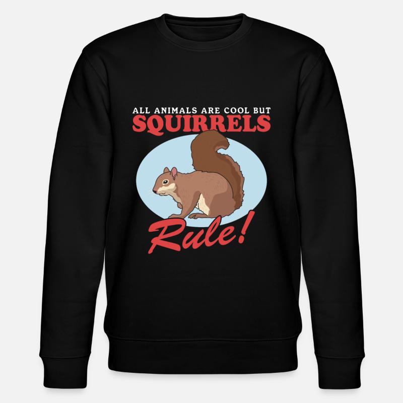 Süßes Eichhörnchen Hörnchen Grauhörnchen Geschenk - Stanley/Stella Unisex Bio-Sweatshirt CHANGER  - Schwarz