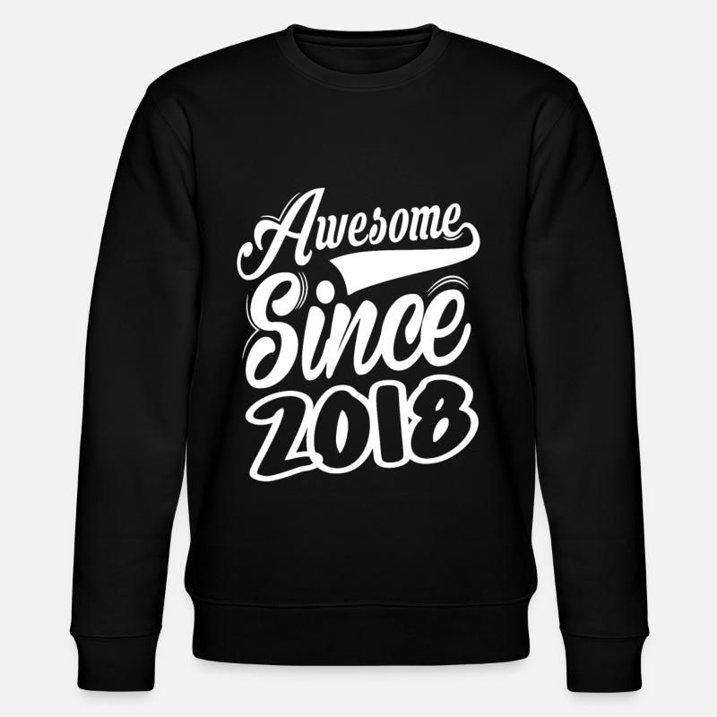 Awesome Since 2018 - Stanley/Stella CHANGER Unisex Organic Sweatshirt - black