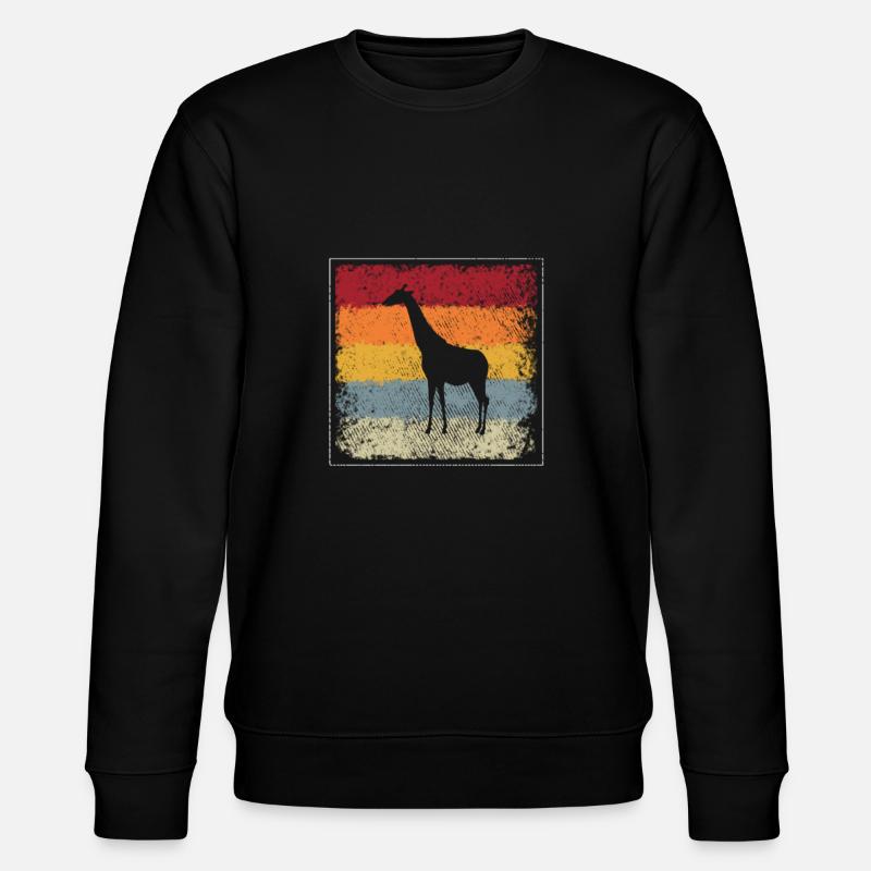 Giraffe Retro - Stanley/Stella CHANGER Unisex Organic Sweatshirt - black