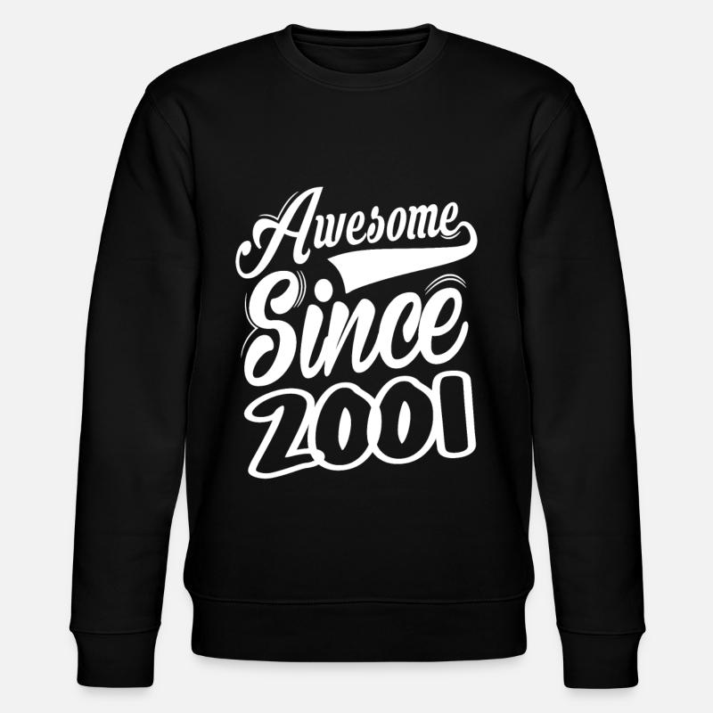 Awesome Since 2001 - Stanley/Stella CHANGER Unisex Organic Sweatshirt - black