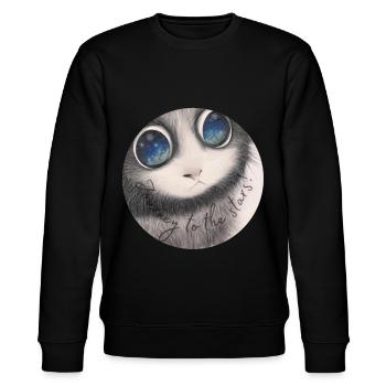 Reise zu den Sternen - Stanley/Stella Unisex Bio-Sweatshirt CHANGER  - Schwarz - Vorne - Nik (191cm) & Marisol (170cm)