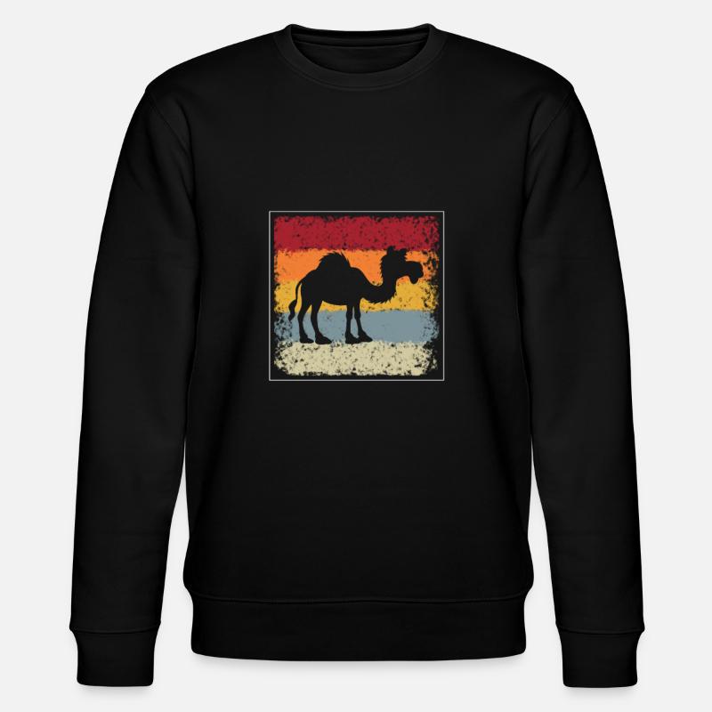 Dromedar Retro - Stanley/Stella Unisex Bio-Sweatshirt CHANGER  - Schwarz
